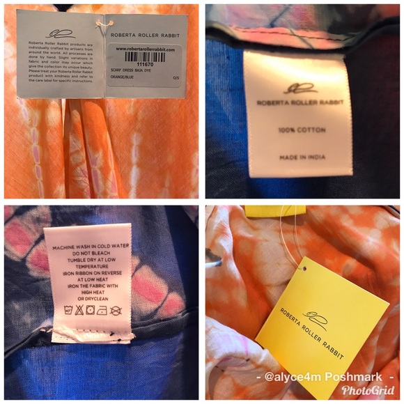 🦋 Roberta Roller Rabbit Tie Dye Scarf Dress 🦋 - Picture 4 of 8